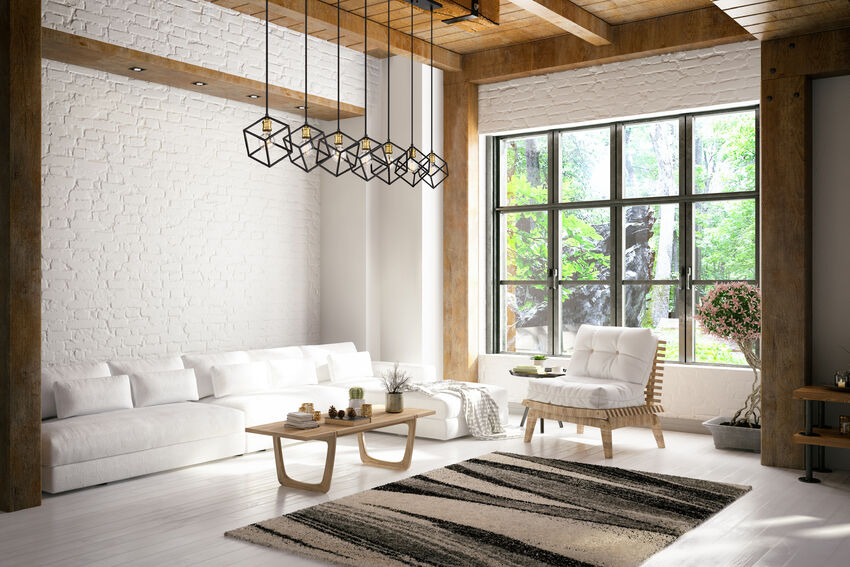 Z-Lite Vertical 24" 7-Light Bronze and Olde Brass Pendant Light