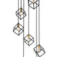 Z-Lite Vertical 24" 7-Light Bronze and Olde Brass Pendant Light