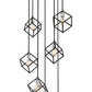 Z-Lite Vertical 24" 7-Light Matte Black and Brushed Nickel Pendant Light