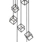 Z-Lite Vertical 24" 7-Light Matte Black and Brushed Nickel Pendant Light