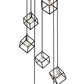 Z-Lite Vertical 24" 7-Light Matte Black and Brushed Nickel Pendant Light
