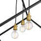 Z-Lite Vertical 34" 4-Light Bronze and Olde Brass Pendant Light