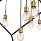 Z-Lite Vertical 44" 7-Light Bronze and Olde Brass Pendant Light