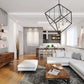 Z-Lite Vertical 44" 7-Light Bronze and Olde Brass Pendant Light