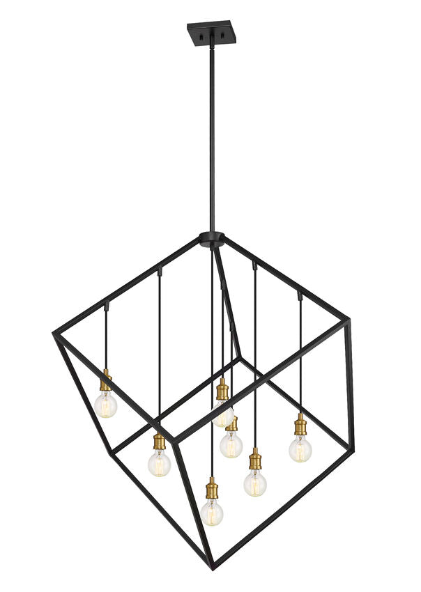 Z-Lite Vertical 44" 7-Light Bronze and Olde Brass Pendant Light