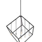 Z-Lite Vertical 44" 7-Light Matte Black and Brushed Nickel Pendant Light
