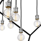 Z-Lite Vertical 44" 7-Light Matte Black and Brushed Nickel Pendant Light