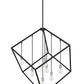 Z-Lite Vertical 44" 7-Light Matte Black and Brushed Nickel Pendant Light
