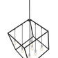 Z-Lite Vertical 44" 7-Light Matte Black and Brushed Nickel Pendant Light