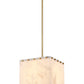 Z-Lite Viviana 12" 1-Light Rubbed Brass Pendant Light With Alabaster Resin Shade