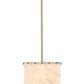 Z-Lite Viviana 12" 1-Light Rubbed Brass Pendant Light With Alabaster Resin Shade