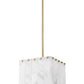 Z-Lite Viviana 12" 1-Light Rubbed Brass Pendant Light With Alabaster Resin Shade