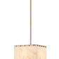 Z-Lite Viviana 12" 1-Light Rubbed Brass Pendant Light With Alabaster Resin Shade