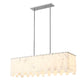 Z-Lite Viviana 12" 5-Light Polished Nickel Island Light With Alabaster Resin Shade