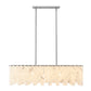 Z-Lite Viviana 12" 5-Light Polished Nickel Island Light With Alabaster Resin Shade