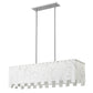 Z-Lite Viviana 12" 5-Light Polished Nickel Island Light With Alabaster Resin Shade