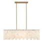Z-Lite Viviana 12" 5-Light Rubbed Brass Island Light With Alabaster Resin Shade