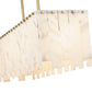 Z-Lite Viviana 12" 5-Light Rubbed Brass Island Light With Alabaster Resin Shade