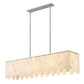 Z-Lite Viviana 12" 7-Light Polished Nickel Island Light With Alabaster Resin Shade