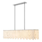 Z-Lite Viviana 12" 7-Light Polished Nickel Island Light With Alabaster Resin Shade