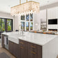 Z-Lite Viviana 12" 7-Light Rubbed Brass Island Light With Alabaster Resin Shade