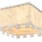 Z-Lite Viviana 18" 6-Light Polished Nickel Flush Mount Lighting With Resin Alabaster Shade