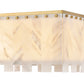 Z-Lite Viviana 18" 6-Light Rubbed Brass Flush Mount Lighting With Resin Alabaster Shade