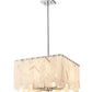 Z-Lite Viviana 20" 8-Light Polished Nickel Pendant Light With Alabaster Resin Shade