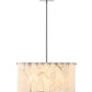 Z-Lite Viviana 20" 8-Light Polished Nickel Pendant Light With Alabaster Resin Shade
