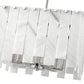 Z-Lite Viviana 20" 8-Light Polished Nickel Pendant Light With Alabaster Resin Shade