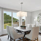 Z-Lite Viviana 20" 8-Light Polished Nickel Pendant Light With Alabaster Resin Shade