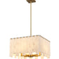 Z-Lite Viviana 20" 8-Light Rubbed Brass Pendant Light With Alabaster Resin Shade