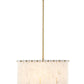 Z-Lite Viviana 20" 8-Light Rubbed Brass Pendant Light With Alabaster Resin Shade