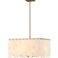 Z-Lite Viviana 20" 8-Light Rubbed Brass Pendant Light With Alabaster Resin Shade