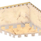 Z-Lite Viviana 20" 9-Light Rubbed Brass Flush Mount Lighting With Resin Alabaster Shade