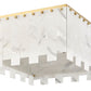 Z-Lite Viviana 20" 9-Light Rubbed Brass Flush Mount Lighting With Resin Alabaster Shade