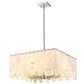 Z-Lite Viviana 26" 9-Light Polished Nickel Pendant Light With Alabaster Resin Shade