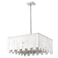 Z-Lite Viviana 26" 9-Light Polished Nickel Pendant Light With Alabaster Resin Shade