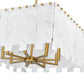 Z-Lite Viviana 26" 9-Light Rubbed Brass Pendant Light With Alabaster Resin Shade
