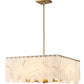 Z-Lite Viviana 26" 9-Light Rubbed Brass Pendant Light With Alabaster Resin Shade
