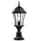 Z-Lite Wakefield 10" 1-Light Black Aluminum Outdoor Pier Mounted Fixture With Clear Beveled Glass Shade and Round Pier Mount Hardware