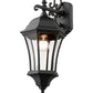 Z-Lite Wakefield 10" 1-Light Black Aluminum Outdoor Wall Sconce With Clear Beveled Glass Shade