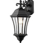 Z-Lite Wakefield 10" 1-Light Black Aluminum Outdoor Wall Sconce With Clear Beveled Glass Shade