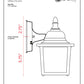 Z-Lite Waterdown 7" 1-Light Black Outdoor Wall Sconce With Clear Beveled Glass Shade