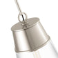 Z-Lite Wentworth 12" 1-Light Brushed Nickel Pendant Light With Clear Glass Shade