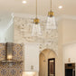 Z-Lite Wentworth 12" 1-Light Rubbed Brass Pendant Light With Clear Glass Shade