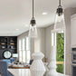 Z-Lite Wentworth 8" 1-Light Plated Bronze Pendant Light With Clear Glass Shade