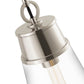Z-Lite Wentworth 8" 1-Light Polished Nickel Pendant Light With Clear Glass Shade