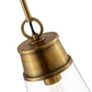 Z-Lite Wentworth 8" 1-Light Rubbed Brass Pendant Light With Clear Glass Shade