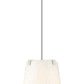 Z-Lite Weston 13" 3-Light Brushed Nickel and Cream Fabric Shade Pendant Light